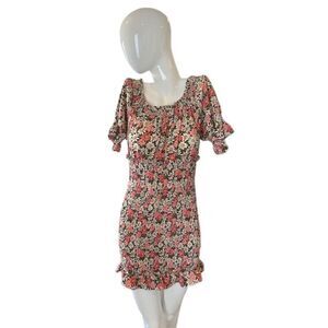 Entro Smocked Floral Print Sundress